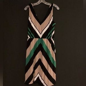 Chevron striped tank dress